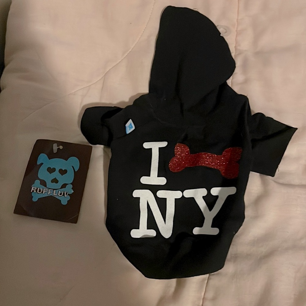 Ruffluv XXS Small Dog I Bone NY Onesie